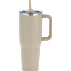 Harriton Vacuum Mug with Straw - 40 oz.