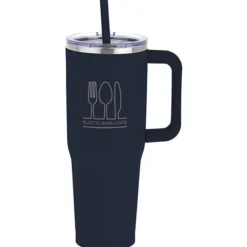 Harriton Vacuum Mug with Straw - 40 oz. - 24 hr