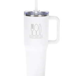Harriton Vacuum Mug with Straw - 40 oz. - 24 hr