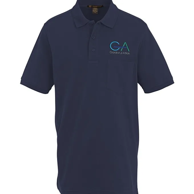 Harriton Valiant Cotton Snag Protect Pocket Polo