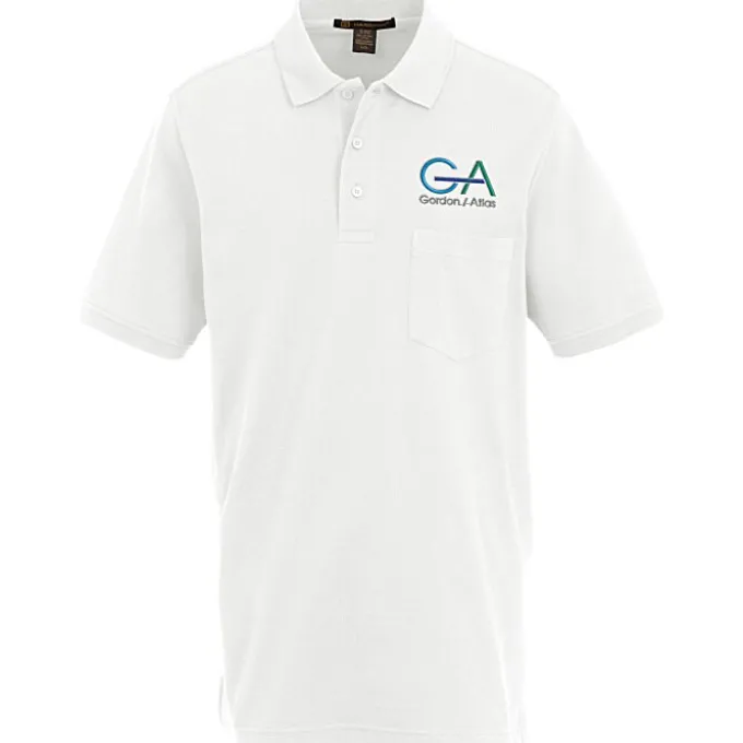 Harriton Valiant Cotton Snag Protect Pocket Polo