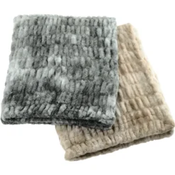 Hazelnut Chunky Faux Fur Blanket