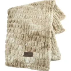 Hazelnut Chunky Faux Fur Blanket