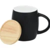 Hearth Coffee Mug with Wood Lid Coaster - 14 oz.- Laser- 24 hr
