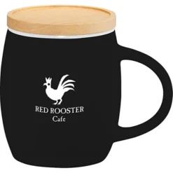 Hearth Coffee Mug with Wood Lid Coaster - 14 oz - 24 hr