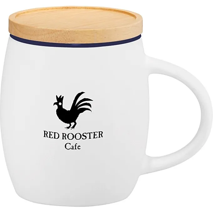 Hearth Coffee Mug with Wood Lid Coaster - 14 oz - 24 hr