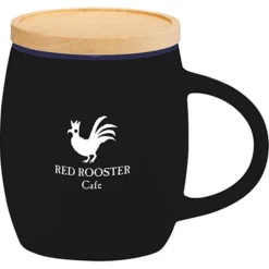 Hearth Coffee Mug with Wood Lid Coaster - 14 oz - 24 hr