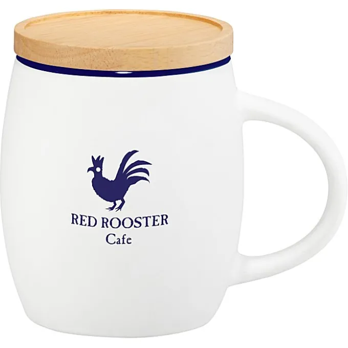 Hearth Coffee Mug with Wood Lid Coaster - 14 oz - 24 hr