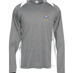 Heather Challenger Colorblock Long Sleeve Tee - Embroidered