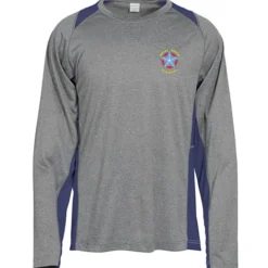 Heather Challenger Colorblock Long Sleeve Tee - Embroidered