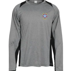 Heather Challenger Colorblock Long Sleeve Tee - Embroidered