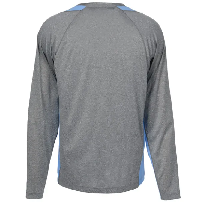 Heather Challenger Colorblock Long Sleeve Tee - Embroidered