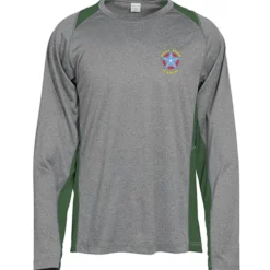Heather Challenger Colorblock Long Sleeve Tee - Embroidered