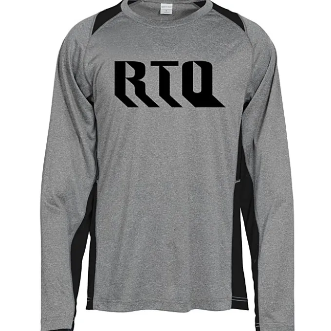 Heather Challenger Colorblock Long Sleeve Tee - Screen