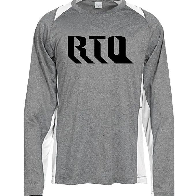 Heather Challenger Colorblock Long Sleeve Tee - Screen