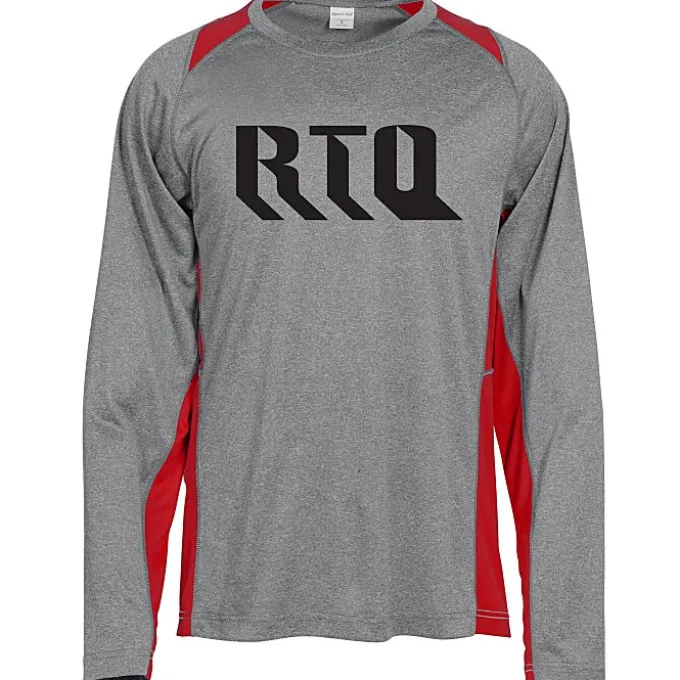 Heather Challenger Colorblock Long Sleeve Tee - Screen