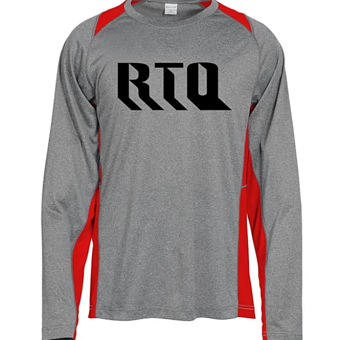 Heather Challenger Colorblock Long Sleeve Tee - Screen