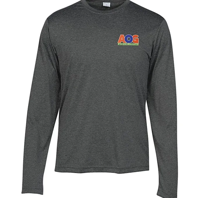 Heather Challenger Long Sleeve Tee - Men's - Embroidered