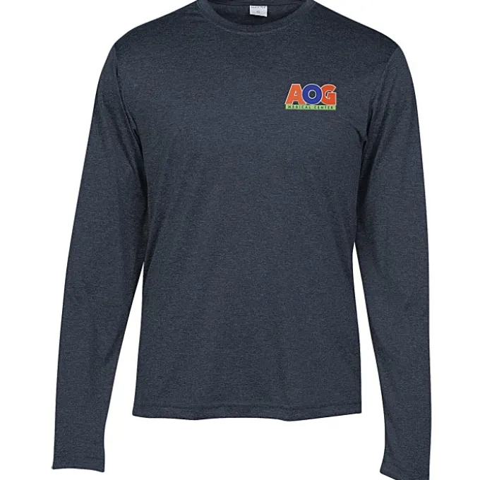 Heather Challenger Long Sleeve Tee - Men's - Embroidered