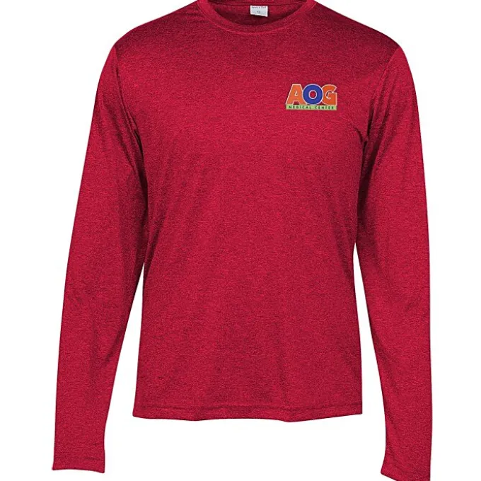 Heather Challenger Long Sleeve Tee - Men's - Embroidered