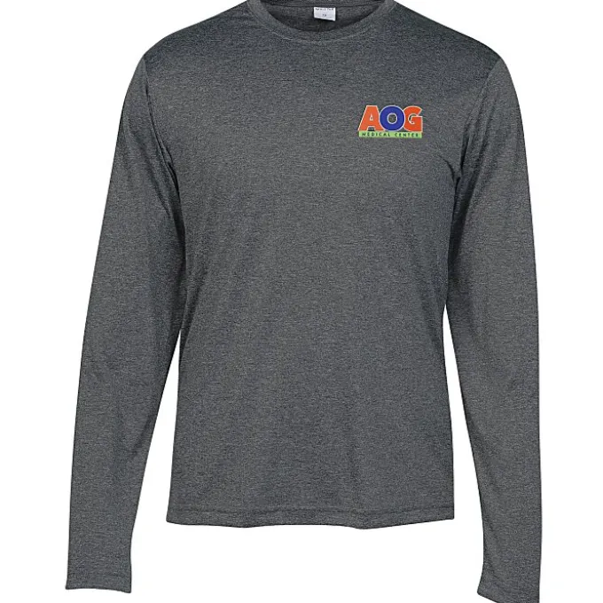 Heather Challenger Long Sleeve Tee - Men's - Embroidered