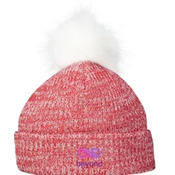 Heathered Faux Fur Pom Beanie