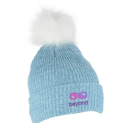 Heathered Faux Fur Pom Beanie