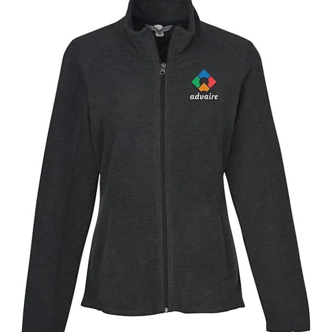 Heathered Microfleece Jacket - Ladies' - 24 hr