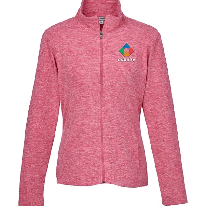Heathered Microfleece Jacket - Ladies' - 24 hr