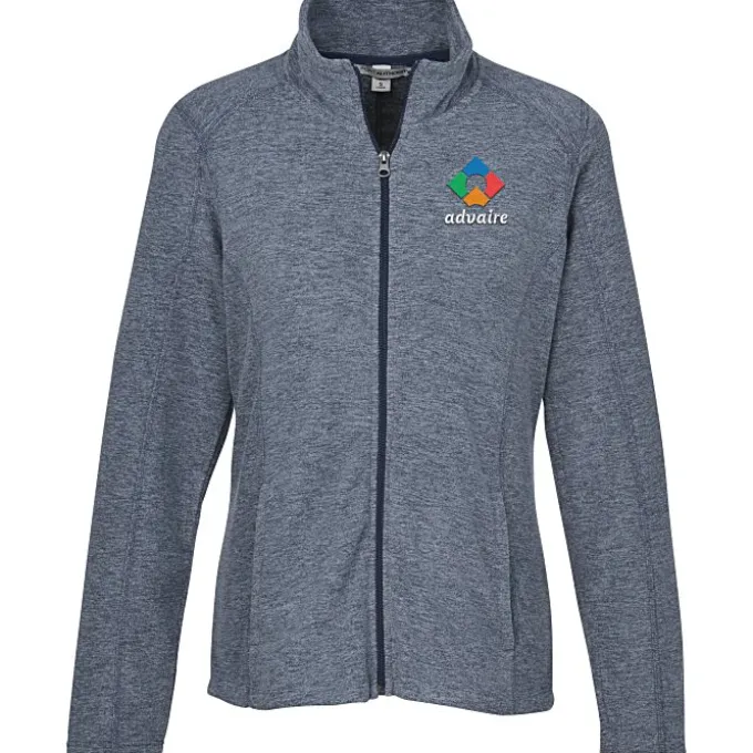 Heathered Microfleece Jacket - Ladies' - 24 hr