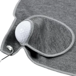 Heather Golf Towel with Ball Pouch