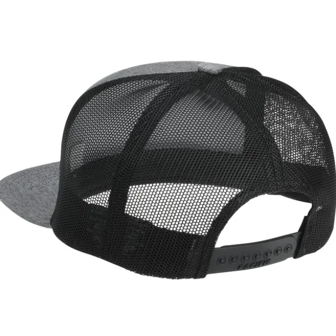 Heather 6 Panel Arch Trucker Snapback Cap