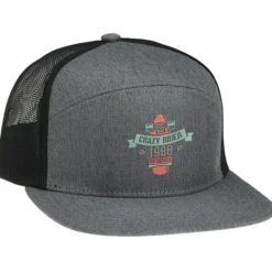 Heather 6 Panel Arch Trucker Snapback Cap