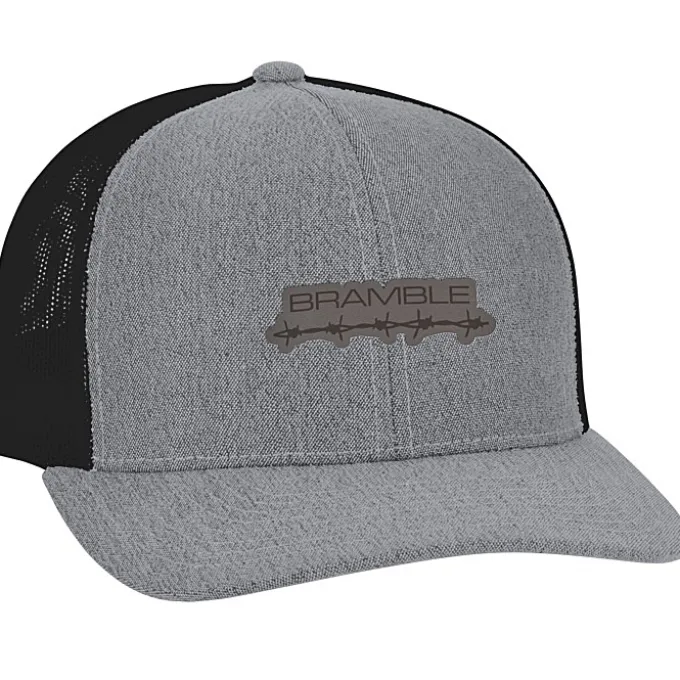 Heather Trucker Snapback Cap - Laser Engraved Patch
