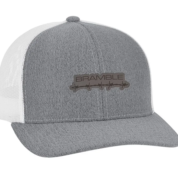 Heather Trucker Snapback Cap - Laser Engraved Patch