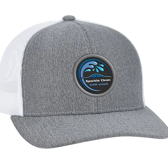 Heather Trucker Snapback Cap - Full Color Patch