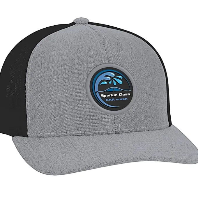 Heather Trucker Snapback Cap - Full Color Patch