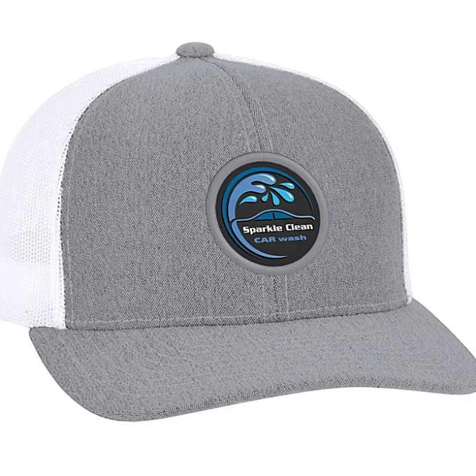Heather Trucker Snapback Cap - Full Color Patch