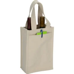 Heavyweight Cotton 2 Bottle Wine Tote