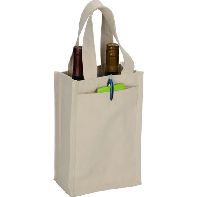 Heavyweight Cotton 2 Bottle Wine Tote