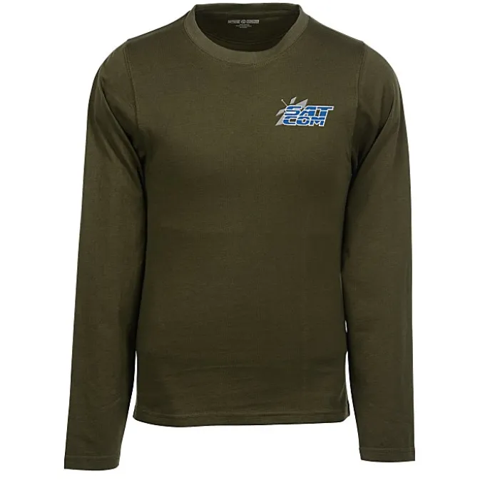 Heavyweight Ringspun Cotton LS T-Shirt - Embroidered