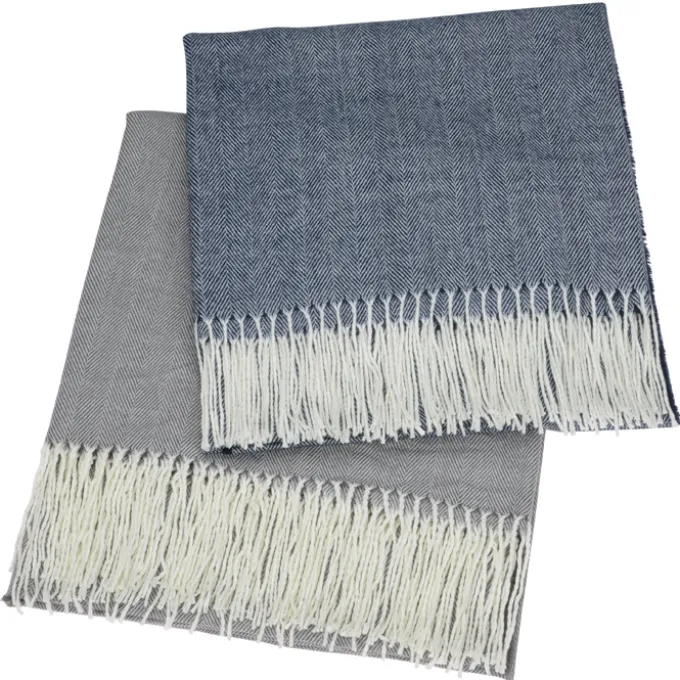 Herringbone Fringe Blanket