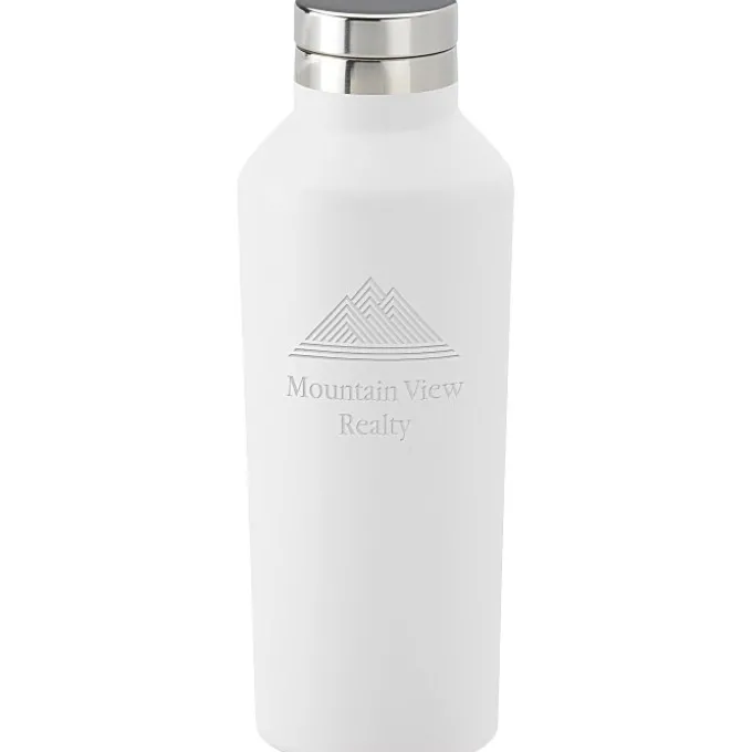 h2go Manhattan Vacuum Bottle - 17 oz. - Laser Engraved