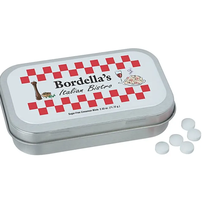 Hinged Mint Tin with Full Color Dome - Large - 24 hr