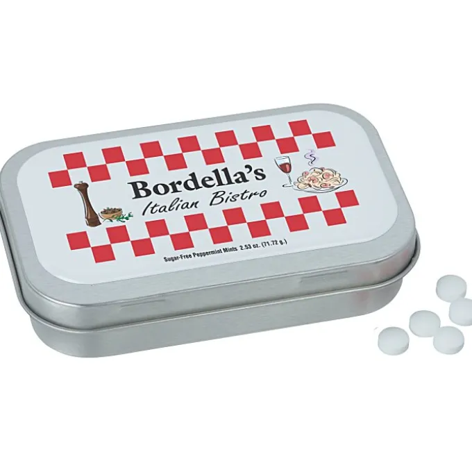Hinged Mint Tin with Full Color Dome - Large - 24 hr