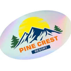 Holographic Sticker - Oval - 3 inches x 5 inches