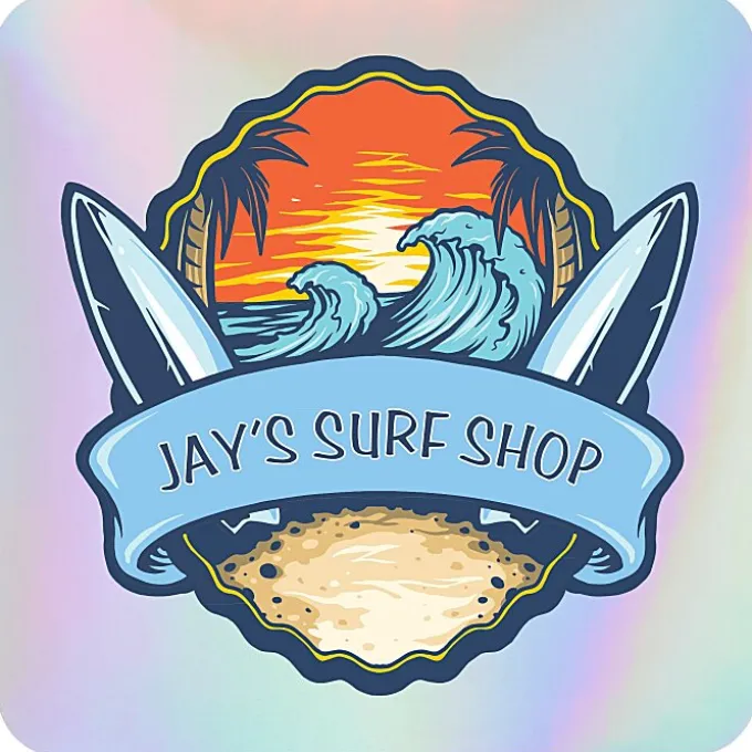 Holographic Sticker - Square - 5 inches x 5 inches
