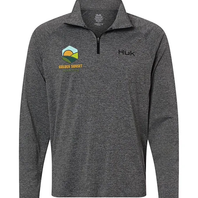 Huk Airweight Heather 1/4-Zip Pullover