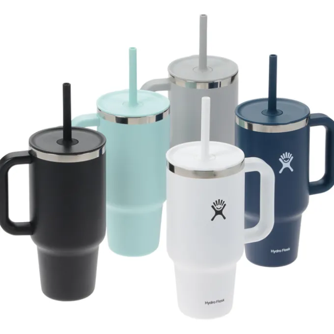 Hydro Flask All Around Travel Tumbler with Straw - 32 oz - Laser Engraved