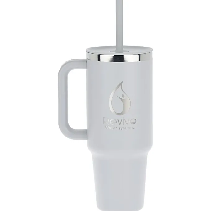 Hydro Flask All Around Travel Tumbler with Straw - 40 oz - Laser Engraved